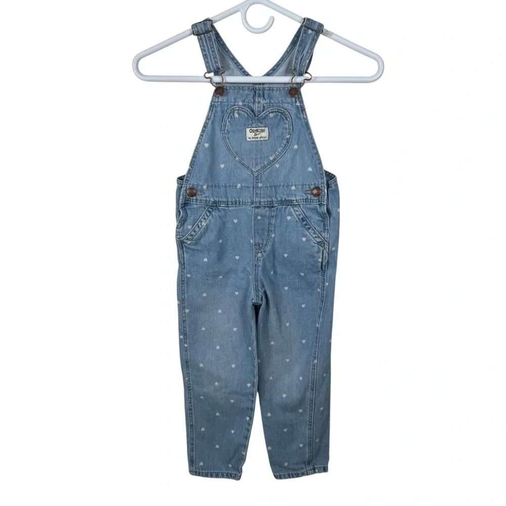 OSHKOSH Toddler Heart Overalls, Size 4T